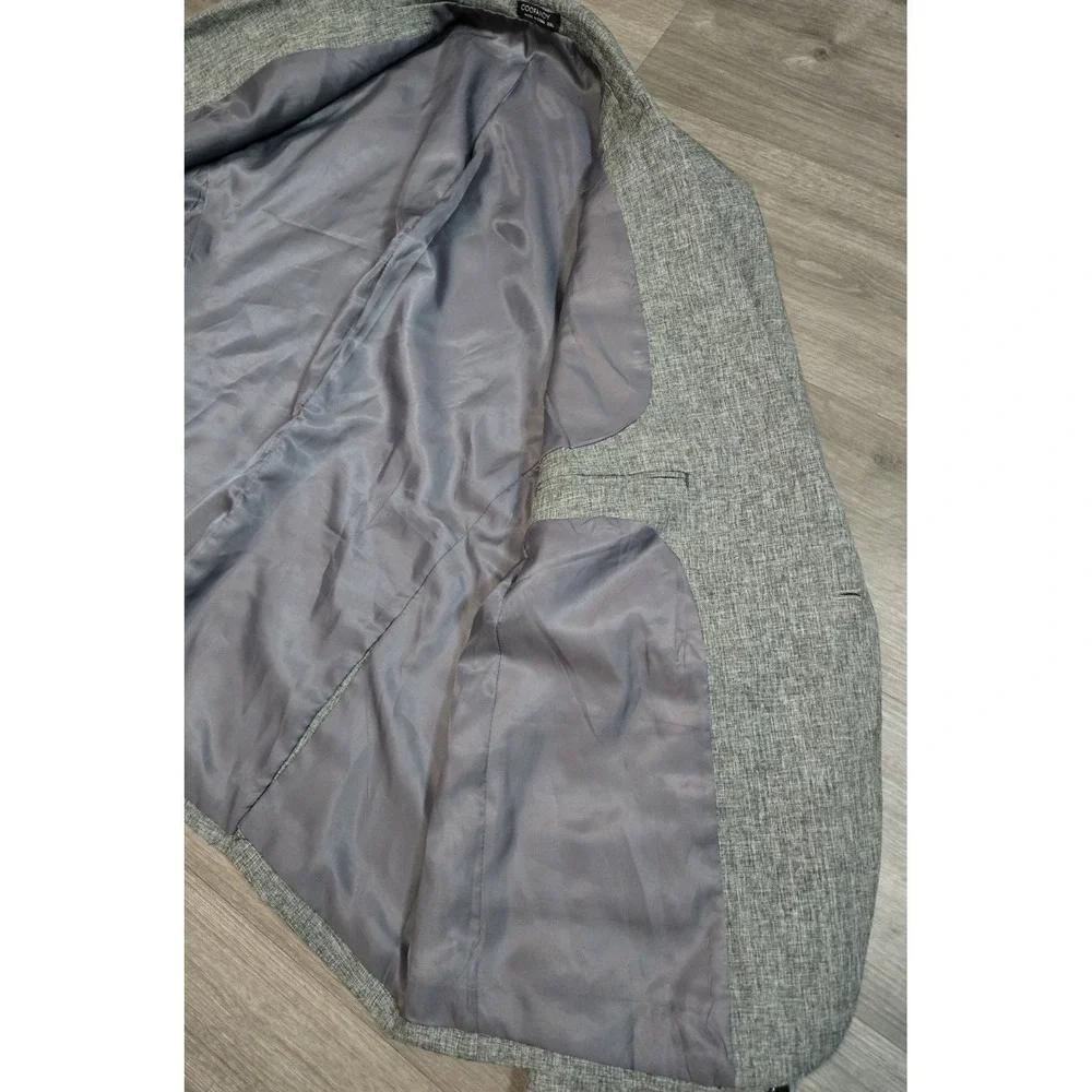 Coofandy Men's 1-Button Sports Coat Blazer Jacket Gray Size 3XL Pockets - Picture 5 of 14